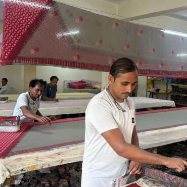 Hand Block Printed Designer Sarees in Hyderabad Manufacturing