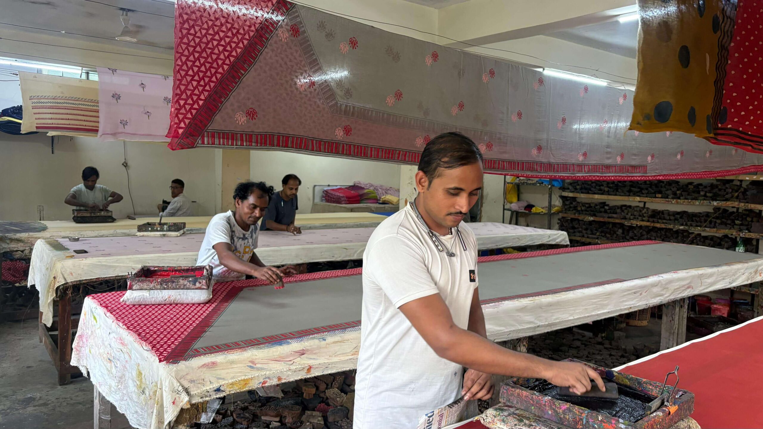 Hand Block Printed Designer Sarees in Hyderabad Manufacturing