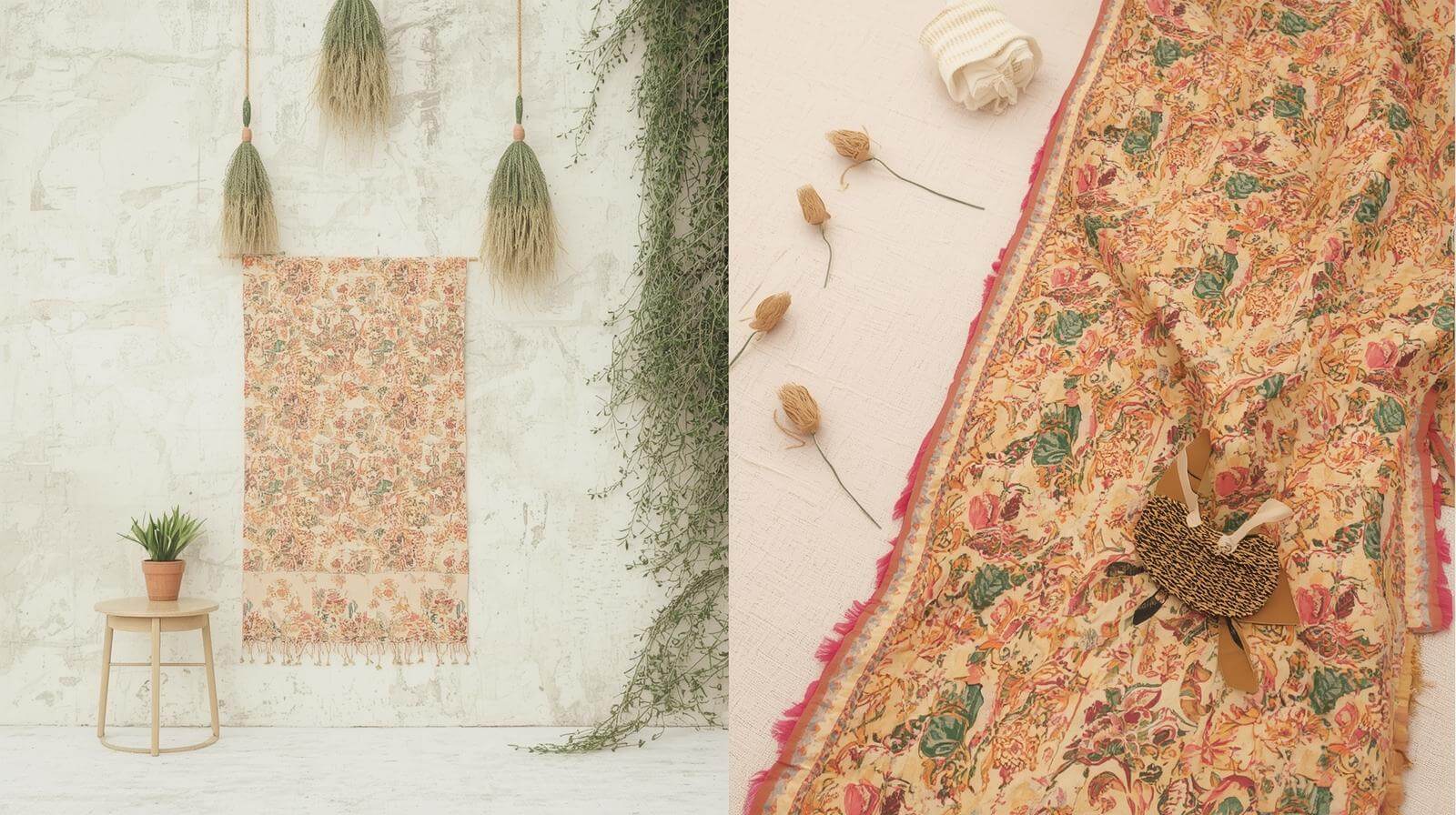 Mulmul Hand Block Printed Saree for Summers